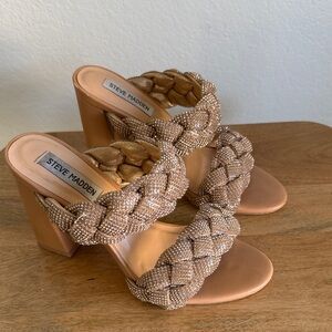 Steve Madden Gold Braided Heels